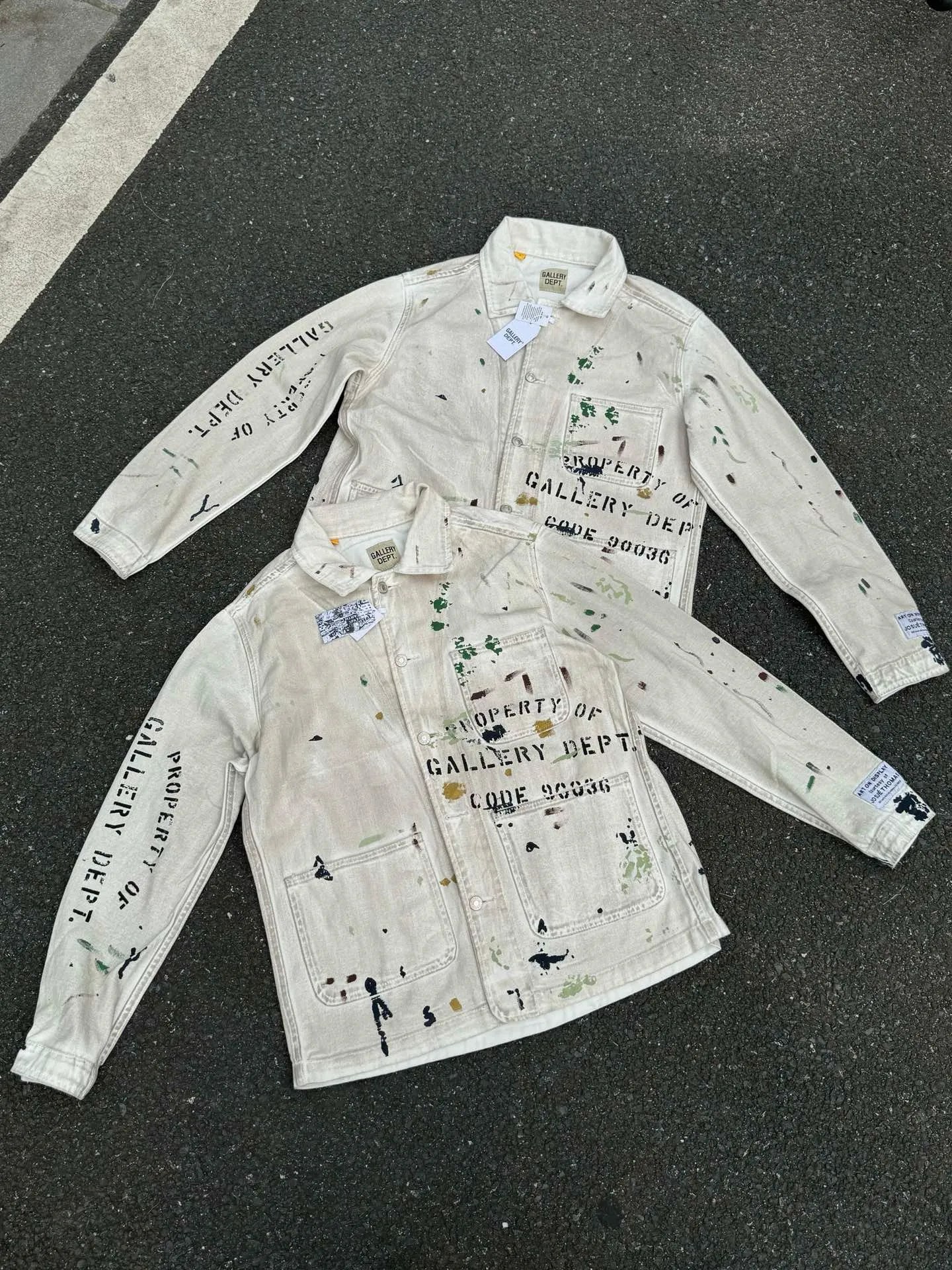 P300💰G44 Gallery Dept EP Jacket Hand-painted graffiti jacket American high street zipper jacket Size: S-XL